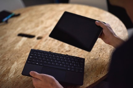 It feels magical when the Type Cover attaches itself to the tablet.