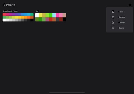 The premade colour palette makes sense.