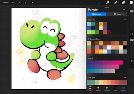 You can easily create your own colour palettes.