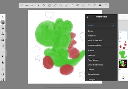 There are options aplenty, like various blending modes.