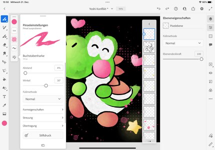 You can click and customise existing brushes.