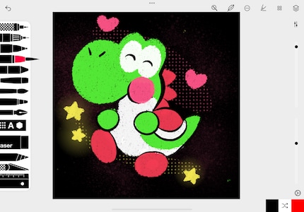 The user interface is clean and the tools are displayed shadow-style.