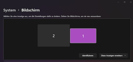 You adjust the display settings in your Windows system settings.