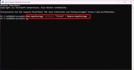Die Software deinstallieren.
