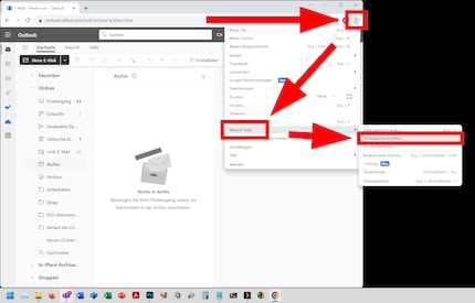 So fügst du mit Chrome eine Website der Taskleiste hinzu.