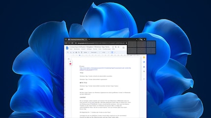 Hover over the maximise button to open the Snap layout tool. Click on the desired window position.