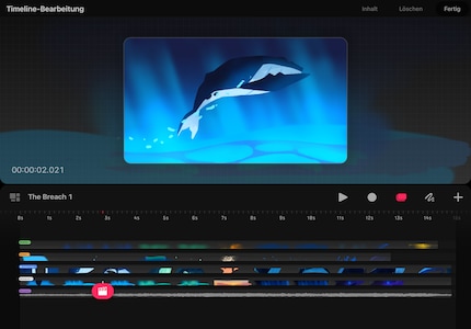 Die Timelines dieses Projekts in der Übersicht.