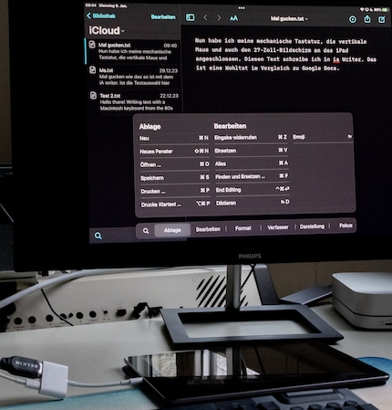 The mobile devices have a different aspect ratio than the external monitor.
