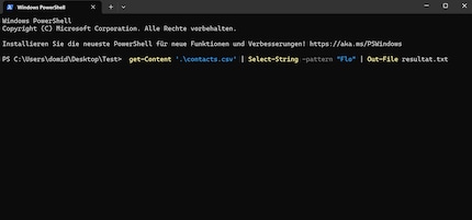 So sollte der Befehl aussehen.