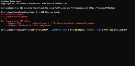 Wenn ein roter Eintrag erscheint, hast du du dich vermutlich irgendwo vertippt.