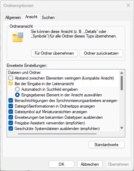 Eigenschaften für Ordner, Dateien und die Explorer-Navigation findest du hier.