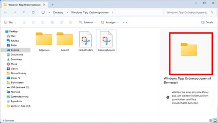 Wenn du das Häkchen drinlässt, wird dir rechts nur das Icon angezeigt