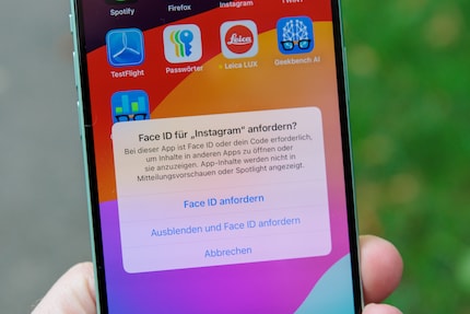 Du kannst die App nicht nur sperren, sondern auch ausblenden.