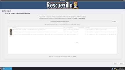 Select the destination folder.