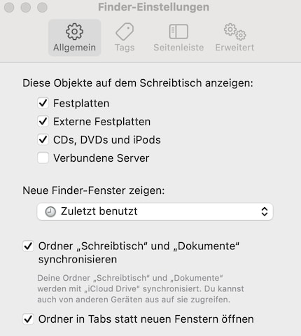 In Finder, you can choose to display drives on your desktop.