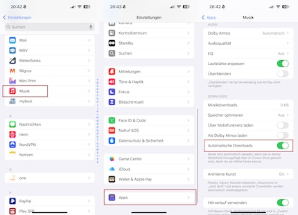 Hohe Audioqualität benötigt auch viel Speicher.